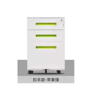 Modern Metal 3 Drawer File Storage Cabinet Black Steel Office Cabinet for Hotel Hospital School & Living Room Use