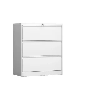 Modern Metal 3 Drawer Lockable File Cabinet for Office School Workshop & Home Commercial Storage Steel Furniture