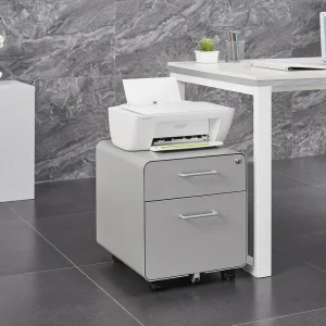 Modern Metal Adjustable Locking Two Drawer Movable Eco Friendly Durable Filing Cabinet for Home Office School Living Room