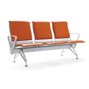 Modern Metal Airport Lounge Bench Seating Aluminum Alloy Frame Soft Padding for Terminal Hospital Clinic Waiting Rooms