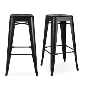 Modern Metal Bar Stool High Back Bar Chair for Dining Outdoor Hotel Park Hall Use Plastic Furniture