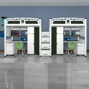 Modern Metal Bunk Beds for Adults Efficient Use in Student Apartments Bedroom School & Hospital Dormitory Furniture