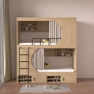 Modern Metal Dormitory Bunk Bed for Hotel School Hospital Use Capsule Loft Style