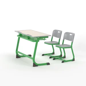 Modern Metal Double Seater Student Desks Chairs School Home Office Use Ergonomic Eco-Friendly Durable Customizable
