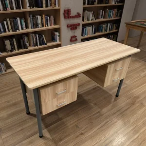 Modern Metal Double Set Teacher Desk College Furniture Table with MDF Top for School Office