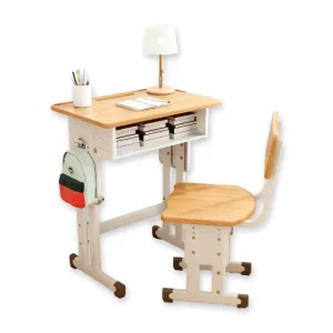 Modern Metal Eco Friendly Ergonomic Height Adjustable Student Desk and Chair Set for School Use