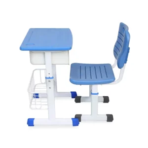 Modern Metal Elementary School Classroom Student Desk and Chair Set for Home Office