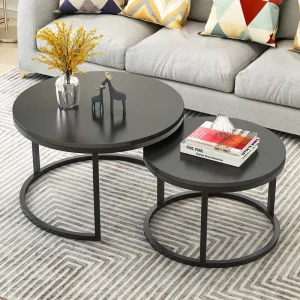Modern Metal Extendable Coffee Table Convertible Living Room Coffee Table