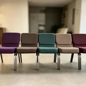 Modern Metal Fabric Church Furniture Chair for Churches Hotels Theaters Schools Dining Living Outdoor Use
