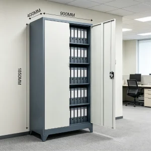 Modern Metal Filing Cabinet with Adjustable Shelving and Lockable Design for Gym and Office Use Commercial Grade Storage Locker