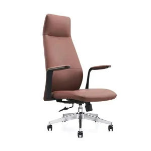 Modern Metal Frame Executive Office Chair Ergonomic High Back Adjustable Height Stainless Steel Swivel Armrest Unique Design