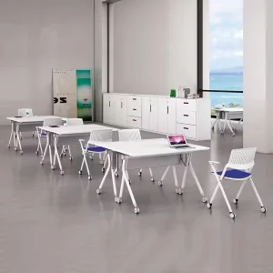 Modern Metal Frame Office Training Table Customizable Conference Room School Furniture Folding Training Table