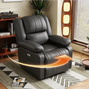 Modern Metal Frame PU Leather One Seat Rotating Tilting Office Sofa with Massage Function