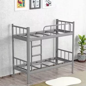 Modern Metal Frame Twin Bunk Bed for Adults Simple Design Space Saving Ideal for School Bedroom Workshop & Home
