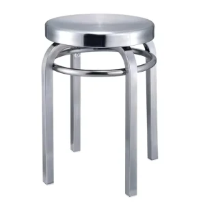 Modern Metal Furniture Stainless Steel Dining Chairs Metal Bar Stools Back Industrial Style Restaurant Bar Chairs