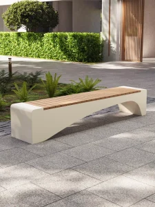 Modern Metal Garden Bench for Outdoor Furniture in Park Courtyard Balcony Homestay Shopping Mall Square Leisure