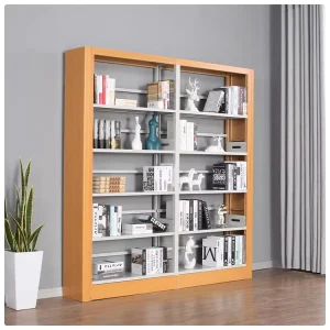 Modern Metal Library Bookcase with 5 Layers Durable Eco Friendly Mail Packed for Hospital School Workshop and Commercial Spaces