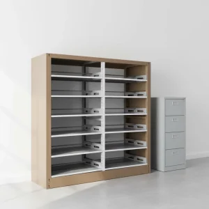 Modern Metal Library Furniture Bookcase with Large Capacity Display Shelf