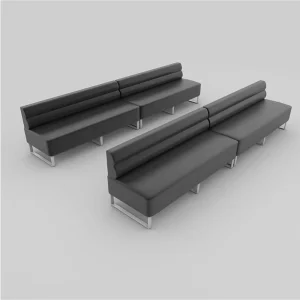 Modern Metal Long Seat Sofa for Bank Hotel Lobby Waiting Areas Commercial Use