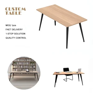 Modern Metal Meeting Room Table Stylish Commercial Furniture Large Panel Office Reception Table Modular Conference Room Desk