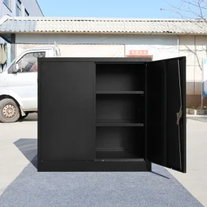 Modern Metal Office Filing Cabinet with 2 Doors Adjustable Shelves Lockable Design for Hotel Office Home Use
