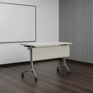 Modern Metal Office Furniture Foldable Movable Training School Computer Desk Meeting Room Flip Top Conference Table with Wheels