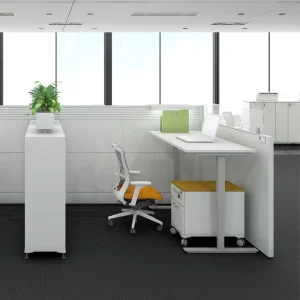 Modern Metal Office Furniture Single Person Small Curved Cubicles Workstation Desk Modular Easy Assembly Durable Aluminum
