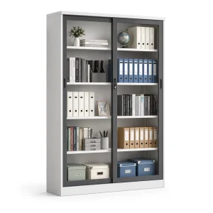 Modern Metal Office Lockable File Cabinet 3 Drawers Home Office Adjustable Storage