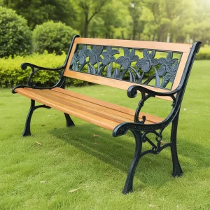 Modern Metal Outdoor Bench for Garden Park School Hotel and Villa Use Eco Friendly and Water Resistant