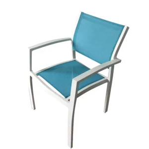 Modern Metal Outdoor Mesh Dining Chair with UV Resistance for Hotel Park Villa & Garden Use