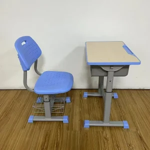 Modern Metal Primary Secondary School Sets Kids Adjustable Study Desks Chairs with 5 Year Warranty for Home Classroom Use