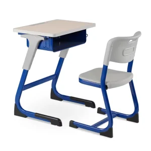 Modern Metal School Furniture Student Desk and Chair Set with Ergonomic Design and Comfortable Features