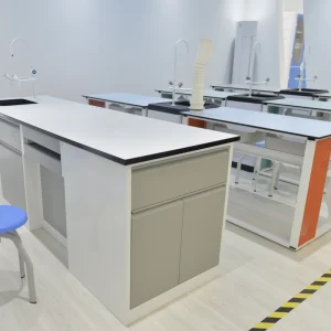 Modern Metal School Laboratory Table Biophysical Workbench Chair with Drawers Custom Made Commercial Use