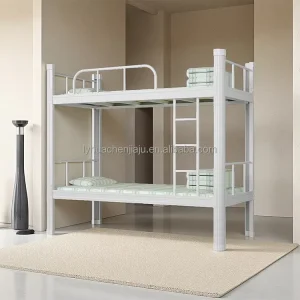 Modern Metal School Student Bunk Bed for Teenagers, Children, Adults, Dormitory, Loft, Trundle, Storage, Commercial Use, Knock Down