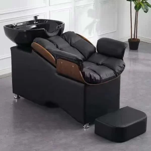 Modern Metal Shampoo Chair with Barber Basin for Salon Use