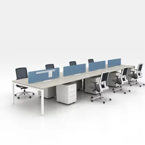 Modern Metal Space-Saving 8-Seater Office Workstation with Extendable Design Efficient Desk for Commercial Use