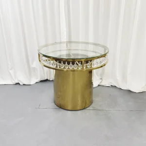 Modern Metal Stainless Steel Smooth Design Simple Circular Wedding Dessert Table Furniture Cake Table Set