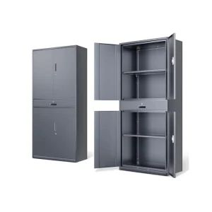 Modern Metal Storage Cabinet Filing Cabinet 1 Drawer Adjustable Shelves Lockable Heavy Duty Commercial Locker Office Home