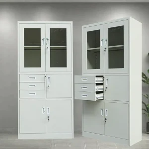Modern Metal Vertical Filing Cabinet for Office Workshop Kitchen Storage Extendable Design