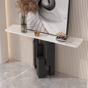 Modern Metal Wall Mounted Entrance Console Table for Villa Hotel Living Room and Corridor
