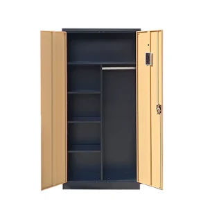 Modern Metal Wardrobe Steel Locker Cabinet for Bedroom Hotel Living Room Bathroom or School for Wooden Transfer
