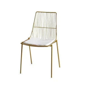 Modern Metal Wire Bar Stool With Cushion Indoor Living Room Dining Counter Chair for Bar Pub Cafe Home Use