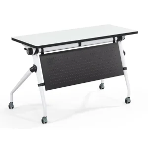 Modern Metal Wood Training Table with Panel Design Foldable Extendable Features for School Office Hospital Use Commercial Grade