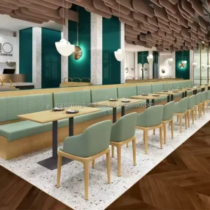 Modern Metal and Leather Furniture Sets for Dining Mall-for Restaurants Cafes Hotels Bars Chairs and Tables