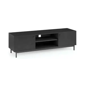 Modern Mid Century Adjustable Solid Wood TV Stand with Floating Coffee Table Design for Living Room Customizable Size & Color
