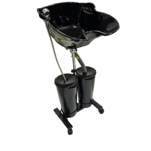 Modern Minimalism Portable Standing Mobile Adjustable Salon Hairdressing Washing Shampoo Chair Basin Sink