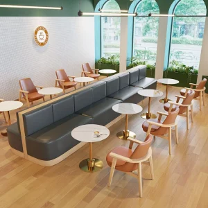 Modern Minimalism Restaurant Furniture Solid Wood Upholstered Chair with Armrests for Restaurant Library Office Commercial Use