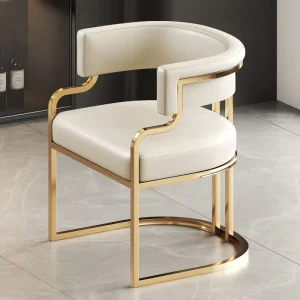 Modern Minimalist Accent Cotton Living Room Chair with Ergonomic Reclining Backrest for Home Office Multi-scenario Relaxation