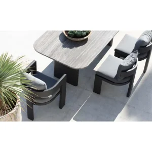 Modern Minimalist Aluminum Frame Counter Bar Stool with Cushion Outdoor Bar Chair for Hotel Villa Backyard Patio Bar Furniture