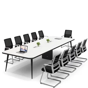 Modern Minimalist Bamboo Conference Table with Mobile Chair Combination for Commercial Use Bar Training Reception Rooms